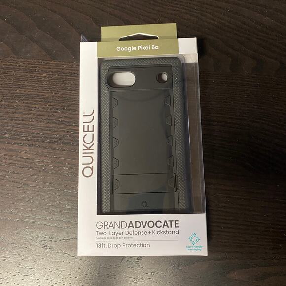 New Quikcell Grand Advocate Case w/ Kickstand for Google Pixel 6a - Black - Picture 2 of 4
